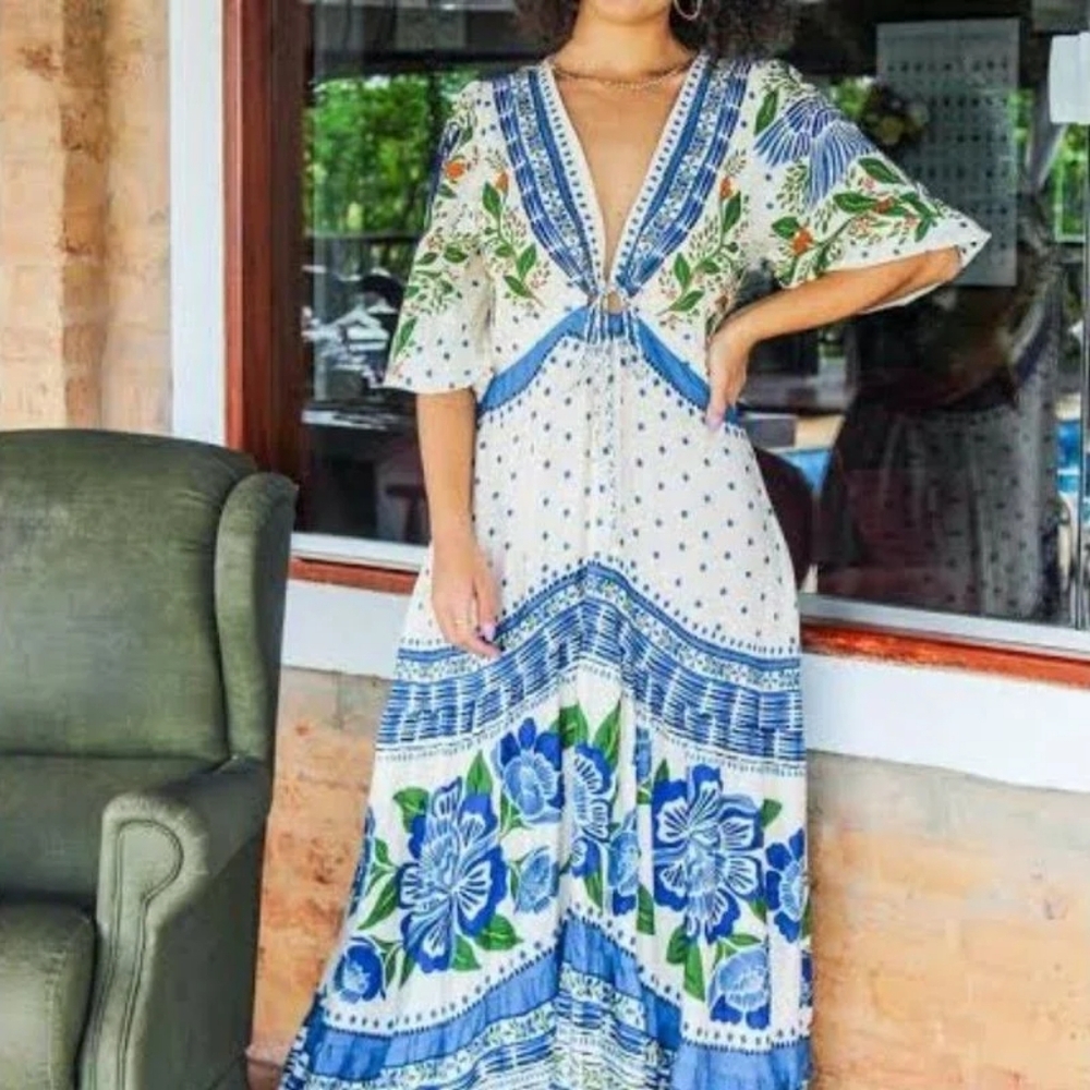 NWT FARM RIO | $280 Macaw Flight Maxi Dress - Picture 11 of 11